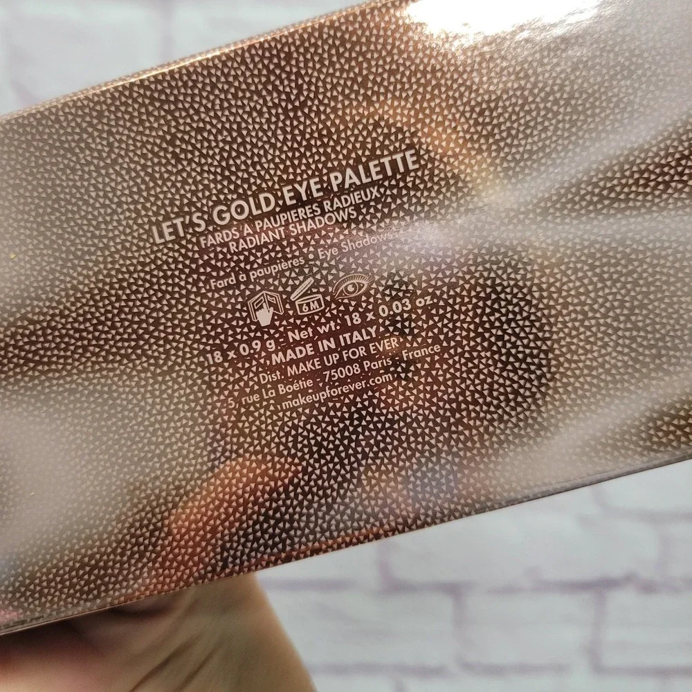 NEW No Box Make‎ Up For Ever LET'S GOLD Eyeshadow Palette 18 Shades